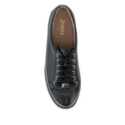 Addie Leather Trainers - Black