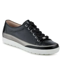 Addie Leather Trainers - Black