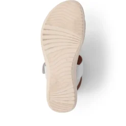 Adjustable Buckle Slingback Comfort Sandals - White