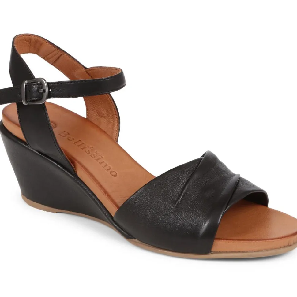 Adjustable Buckle Wedges - Black