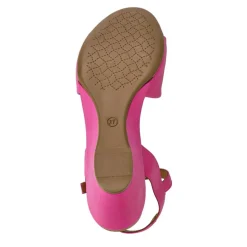 Adjustable Buckle Wedges - Pink