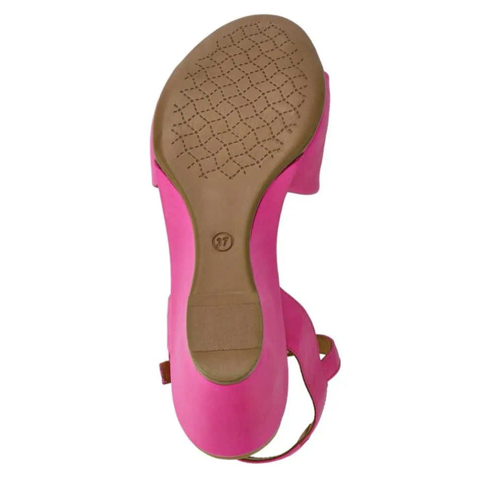 Adjustable Buckle Wedges - Pink