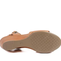 Adjustable Buckle Wedges - Tan