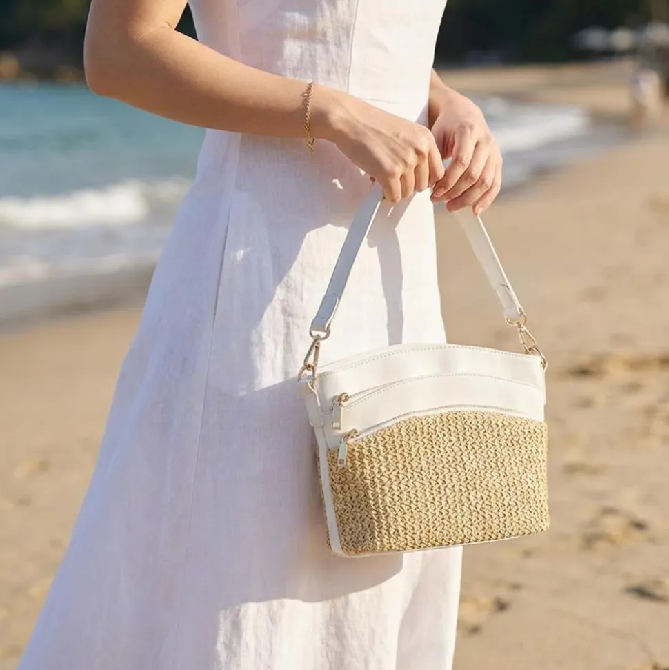 Adjustable Cross-Body Bag - White