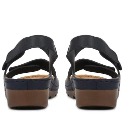 Adjustable Cushioned Sandals - Navy