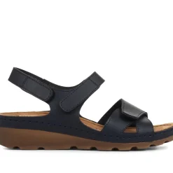 Adjustable Cushioned Sandals - Navy