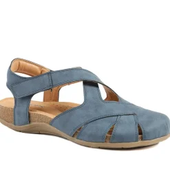 Adjustable Cushioned Sandals - Navy