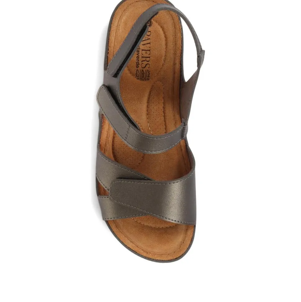 Adjustable Cushioned Sandals - Pewter