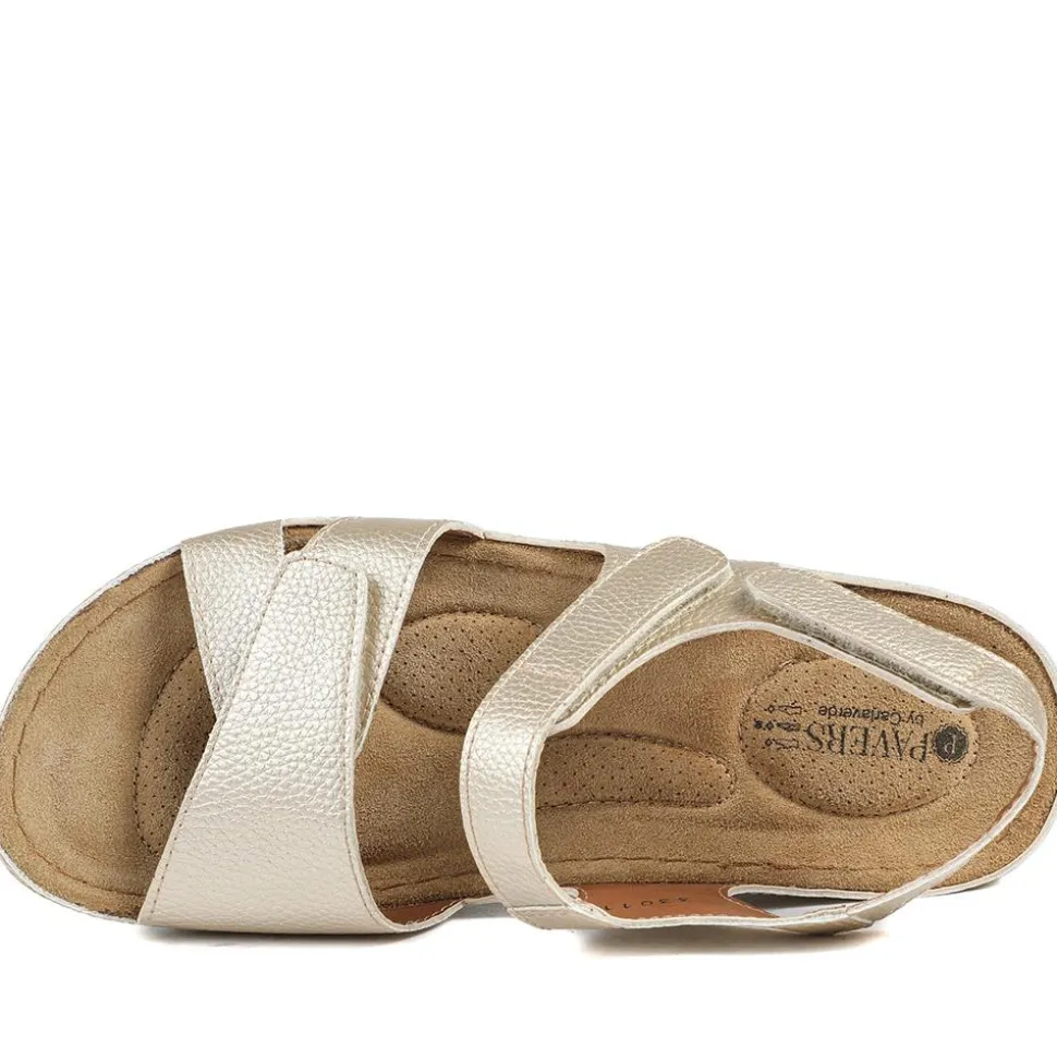 Adjustable Cushioned Sandals - Soft Gold
