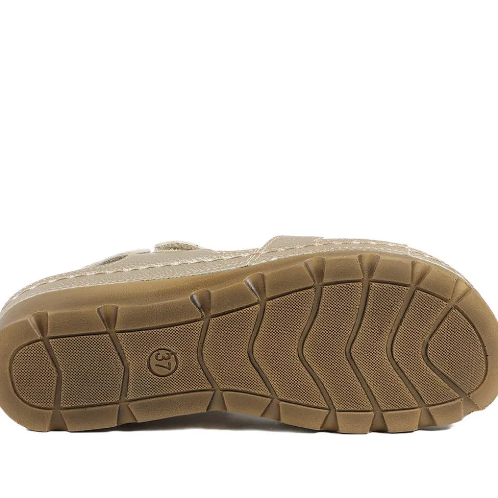 Adjustable Cushioned Sandals - Soft Gold