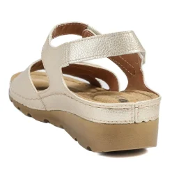 Adjustable Cushioned Sandals - Soft Gold