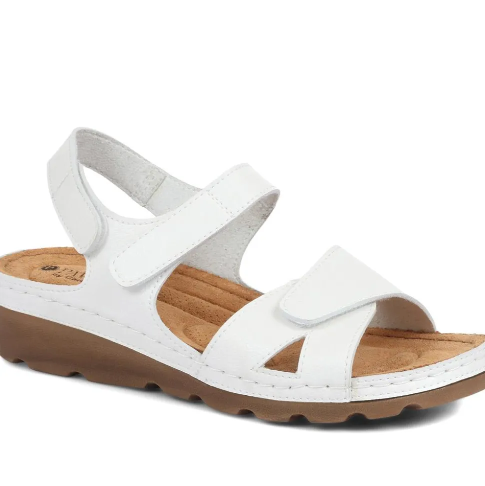 Adjustable Cushioned Sandals - White