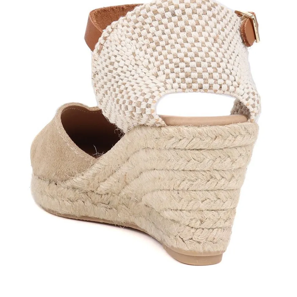 Adjustable Espadrille Sandals - Beige
