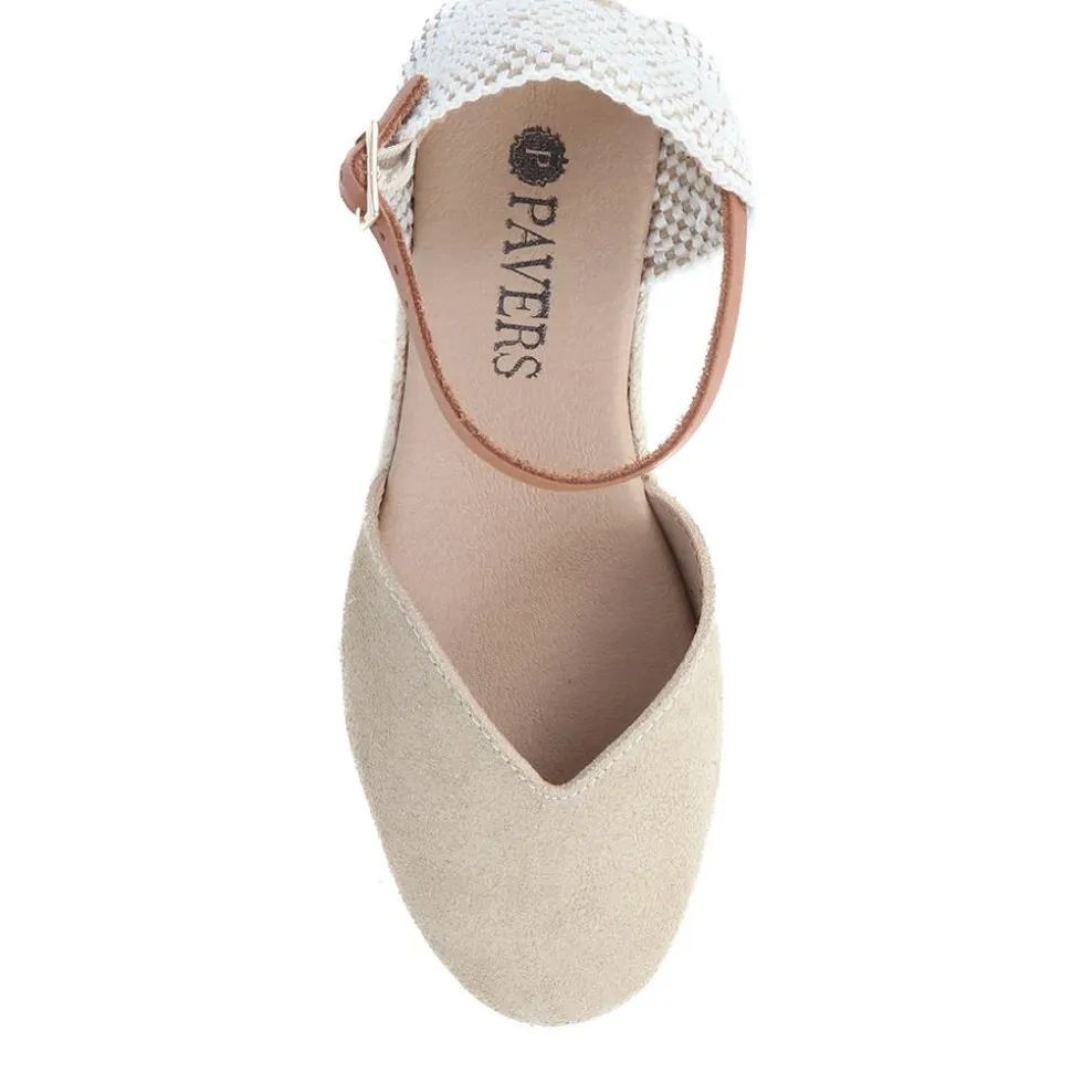 Adjustable Espadrille Sandals - Beige