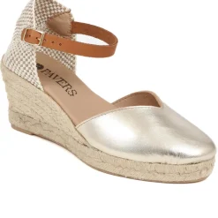Adjustable Espadrille Sandals - Gold