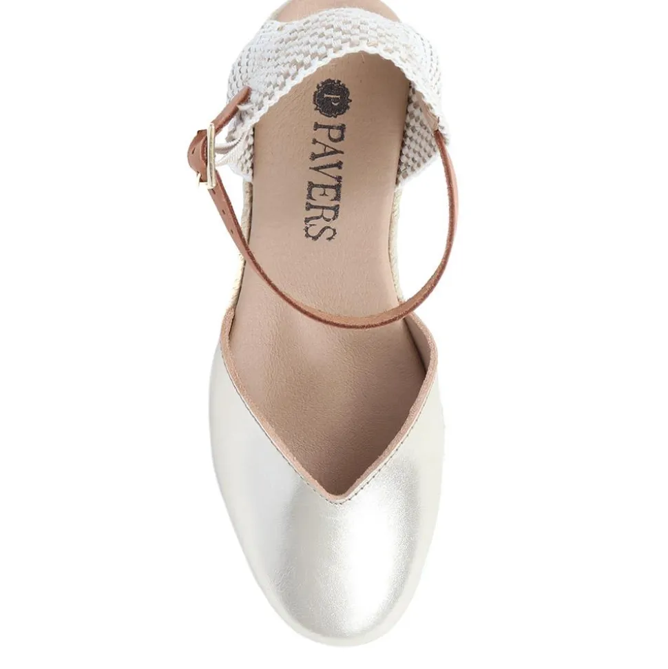 Adjustable Espadrille Sandals - Gold