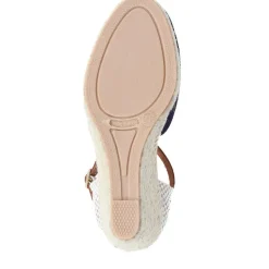 Adjustable Espadrille Sandals - Navy