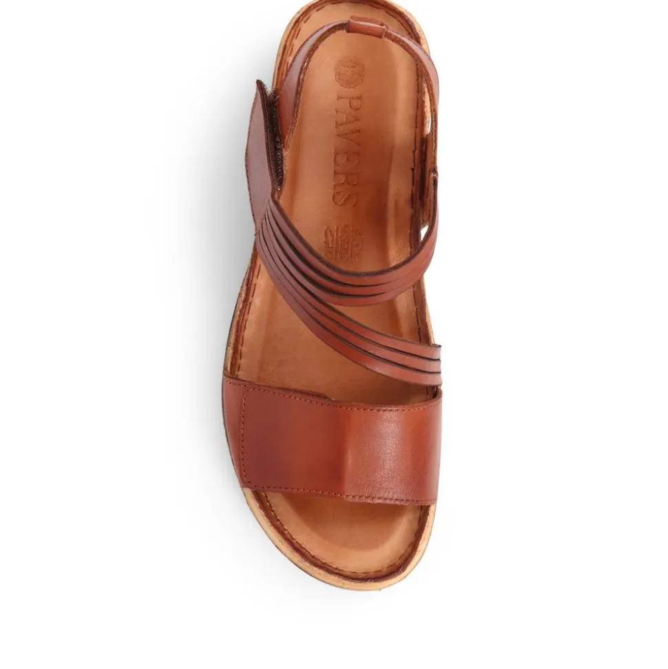Adjustable Fasten Leather Sandals - Tan