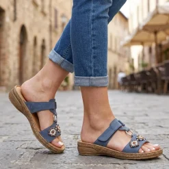 Adjustable Fasten Lightweight Sandals - Blue