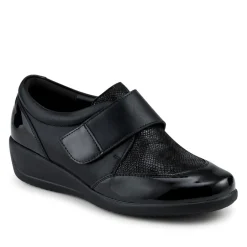 Adjustable Fit Comfy Monk Shoes - Black Multi