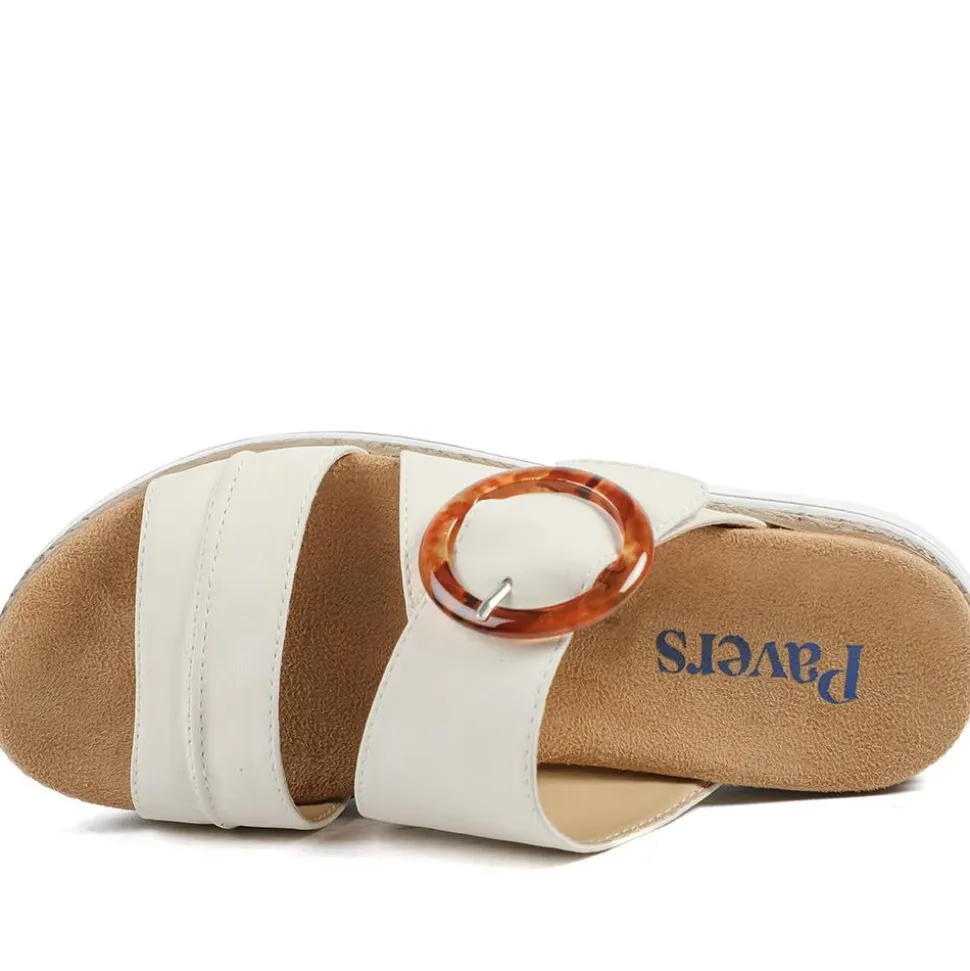 Adjustable-Fitting Mules - Beige