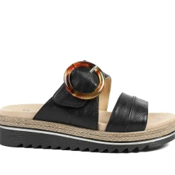 Adjustable-Fitting Mules - Black