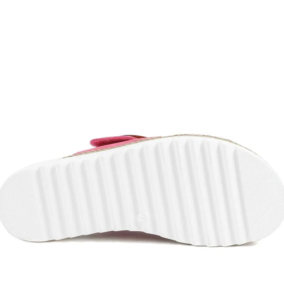 Adjustable-Fitting Mules - Fuschia