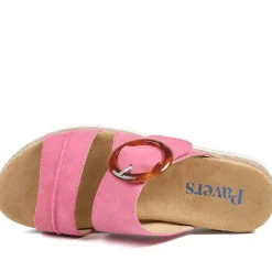 Adjustable-Fitting Mules - Fuschia