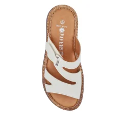 Adjustable Leather Mules - Beige