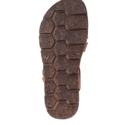 Adjustable Leather Sandals - Tan