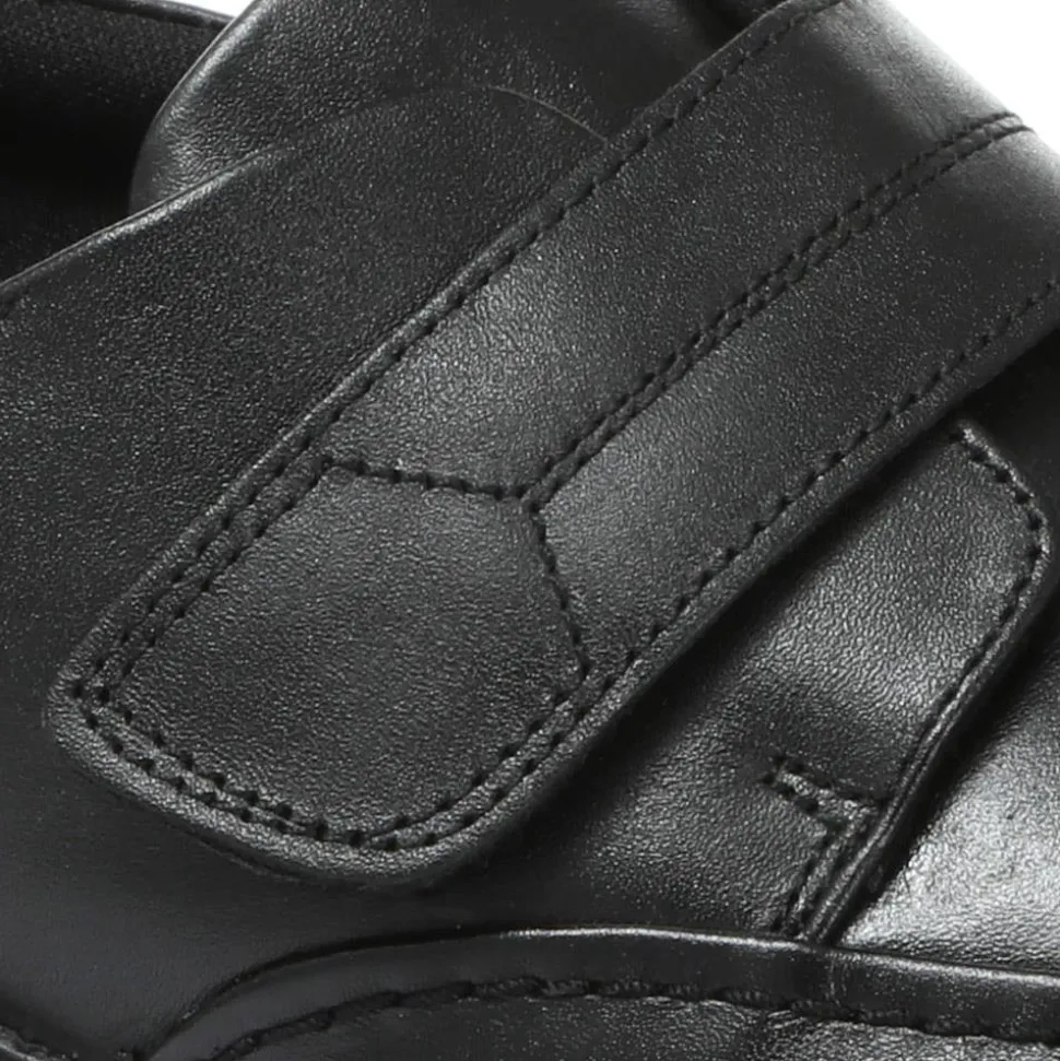 Adjustable Leather Shoes - Black