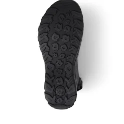 Adjustable Leather Walking Sandals - Navy