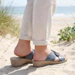 Adjustable Lightweight Mule Sandals - Blue