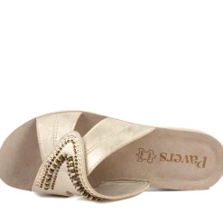 Adjustable Lightweight Mule Sandals - Gold