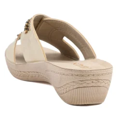 Adjustable Lightweight Mule Sandals - Gold