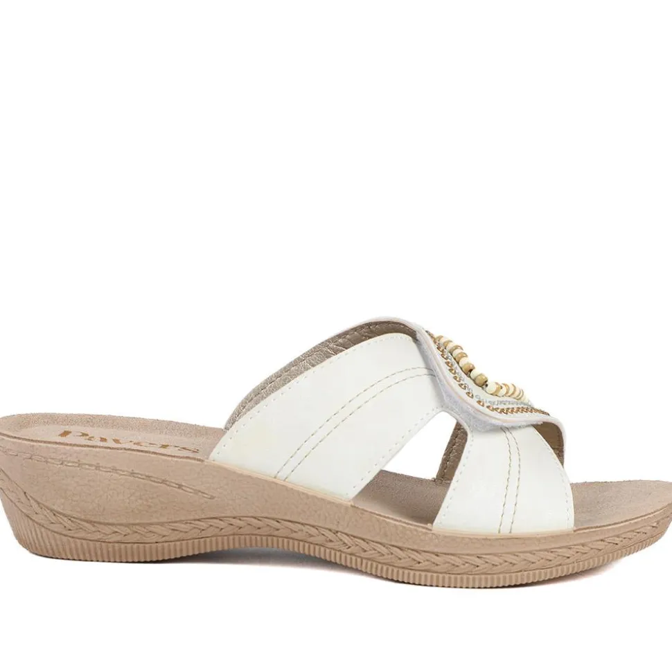 Adjustable Lightweight Mule Sandals - Off White