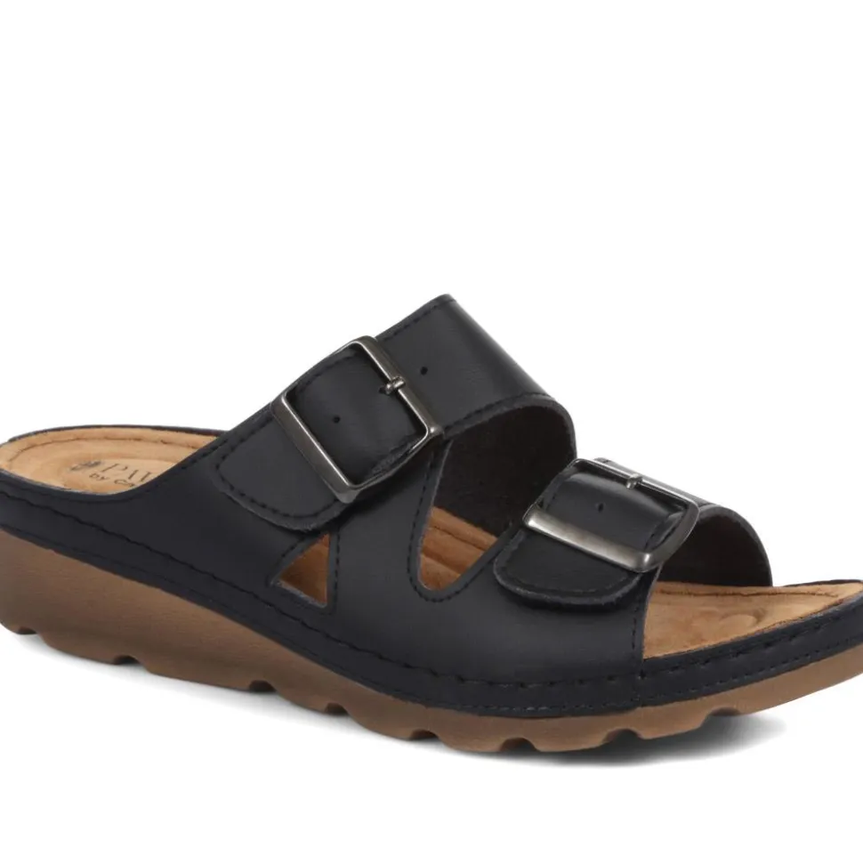 Adjustable Mule Sandals - Black