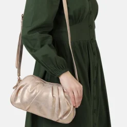 Adjustable Slouched Crossbody Bag - Rose Gold