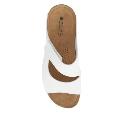 Adjustable Touch-Fasten Mules - White