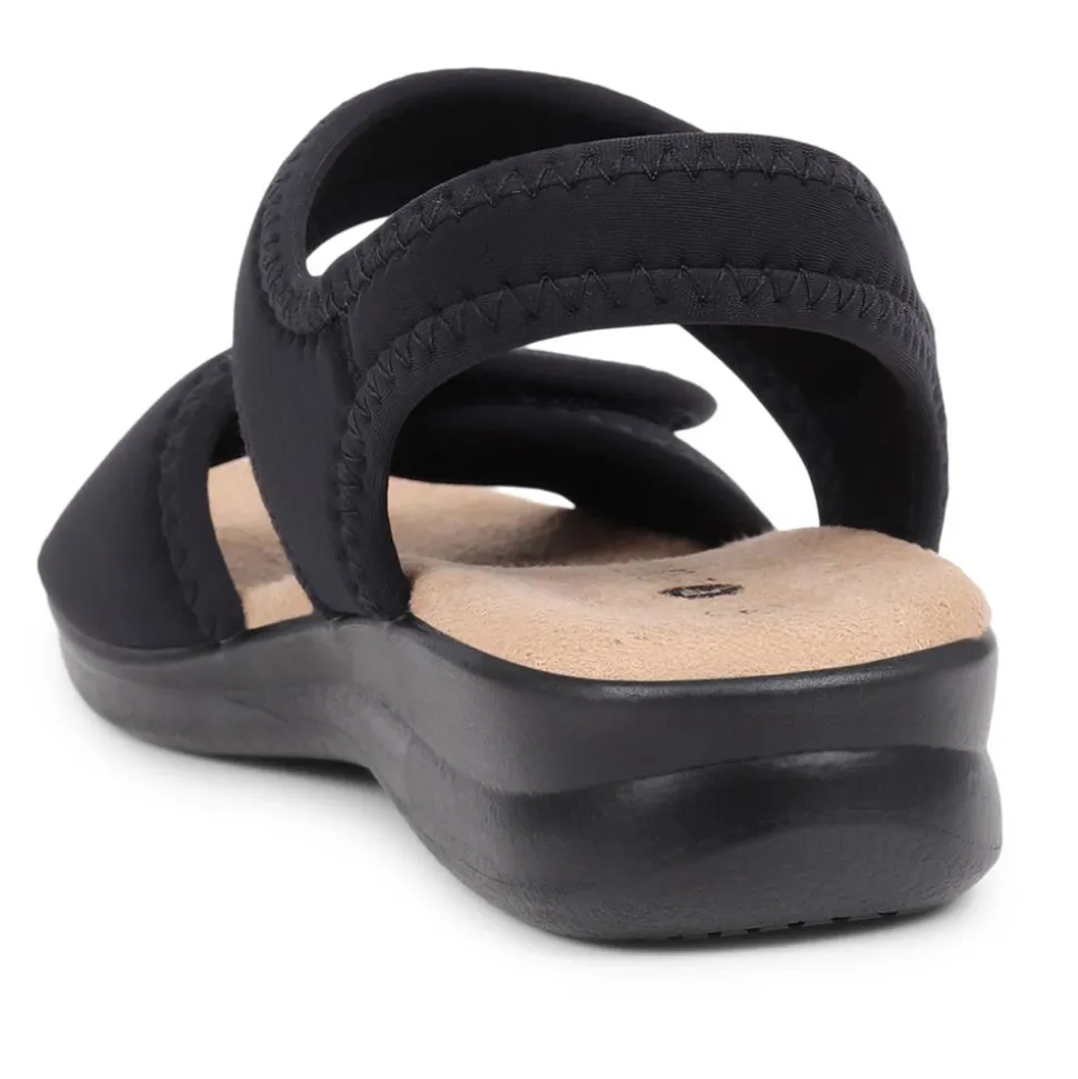 Adjustable Touch-Fasten Sandals - Black