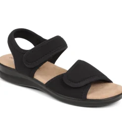Adjustable Touch-Fasten Sandals - Black