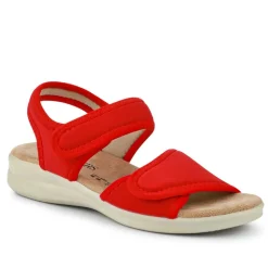 Adjustable Touch-Fasten Sandals - Red