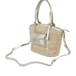 Adjustable Woven Tote Bag - Gold