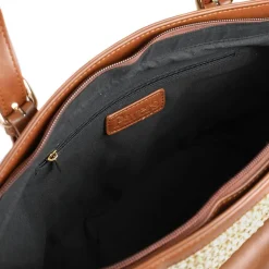 Adjustable Woven Tote Bag - Tan