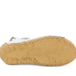 All Leather Adjustable Fasten Sandals - White
