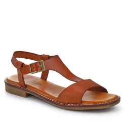All-Leather Buckled Sandals - Tan