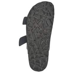 All-Leather Casual Mule Sandals - Black