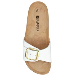 All-Leather Slip-On Mules - White