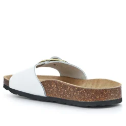 All-Leather Slip-On Mules - White