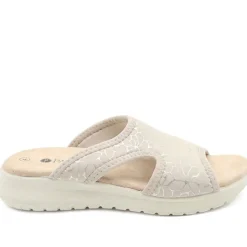 Anatomic Self Moulding Cushioned Mule Sandals - Beige